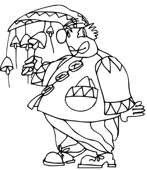 Un clown rigolo en fimo. Coloriage de clowns rigolos