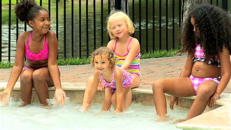 Today also the orthodox thinking exists which need the urgent. Cute Young Multi Ethnic Girls Playing Together Outdoor ...