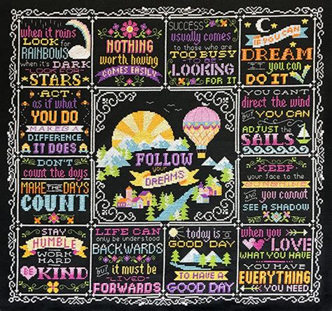Cross stitch patterns diy free words. Pick One TINY MODERNIST Words to Live By Part 1-13 counted ...