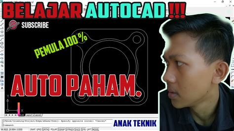 Buka aplikasi autocad yang kalian punya, disini saya menggunakan autocad 3d civil 2015, jika kalian punya versi lain bisa digunakan. desain gambar 2d di autocad teknik mesin - YouTube