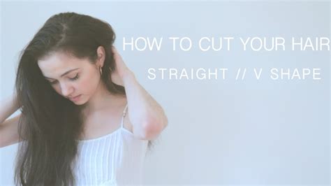 Maybe you would like to learn more about one of these? How to cut your own hair : Straight // V Shape - YouTube