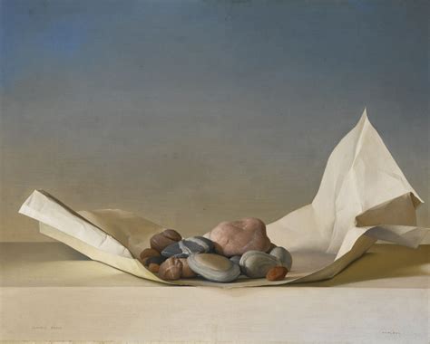 Valparaiso, 1936) chilean painter and sculptor. Claudio Bravo - Stones and paper, 1967. Oil on canvas ...