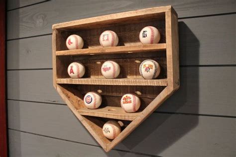Shelf supports come in a variety of shapes, sizes and colors. Baseball Shelf, Wooden Home Plate, Baseball Organizer ...