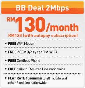 Broadband & phone rental is not charged separately. Telekom Malaysia | Streamyx