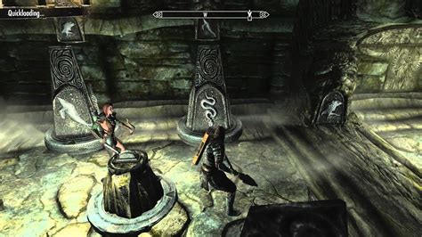 Stand as shown in the screen above, opposite to the locked grate. SKYRIM How Solve Saarthal Door Puzzle 2 Commentary ...