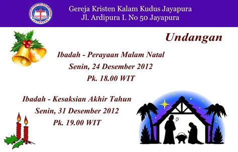 Contoh undangan natal pdf : undangan natal - wood scribd indo