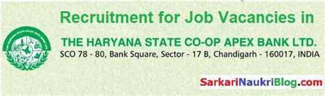 Busamed vacancies jobs in egypt. Job Vacancy in Haryana State Co-operative Apex Bank 2019