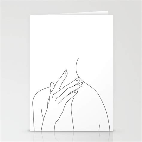 Find images of body outline. Female body line drawing - Danna Stationery Cards by ...