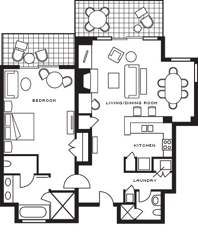 Rear entry closets (24 minimum inside dimensions). San Diego Private One-Bedroom Villa | Four Seasons Residences Aviara