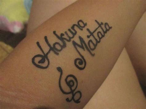 I promised then that i would do a second one but this time it would be a gallery of tattoos with hakun matat's symbol. 40 Inspiring Hakuna Matata Symbol Tattoos & Its Meaning