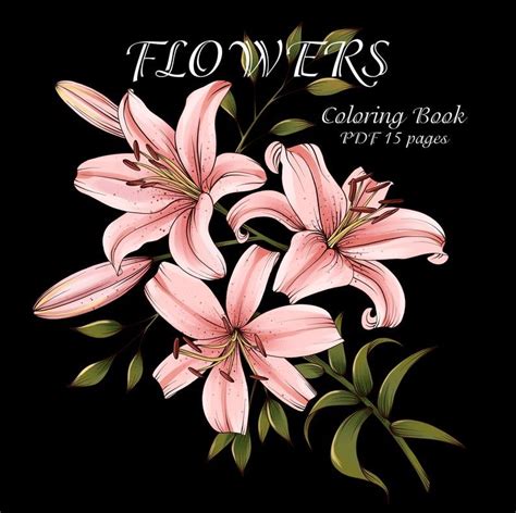 Adult coloring is all the rage! Adult Coloring Book Botanicum Flowers Digital Coloring 15 ...