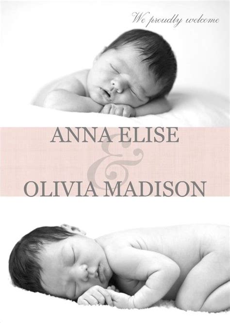See more ideas about twin birth announcements, birth announcement, baby announcement. Simple Twins - Photo Birth Announcements | Twin birth ...