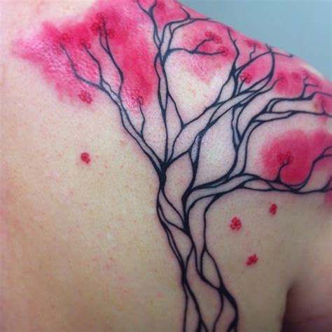 The cherry blossom tree has played a symbolic importance to a variety of different cultures throughout history. Cherry Blossom Watercolor Tree | Best tattoo ideas & designs