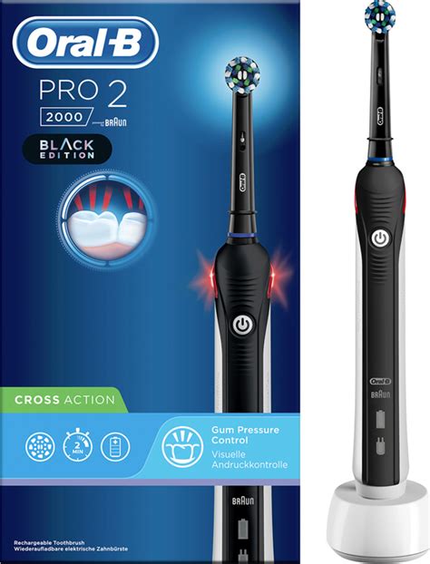 Visible gum pressure sensor reduces brushing speed and alerts if you brush too. Oral-B Pro 2 2000 Cross Action Black Edition - Skroutz.gr