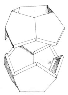 Das reguläre pentagondodekaeder ist einer der fünf platonischen körper (tetraeder, hexaeder=würfel, oktaeder, pentagondodekaeder und ikosaeder). Lantaarntje in de vorm van een pentagondodekaëder ...