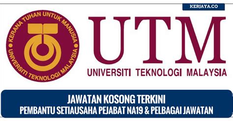 Check spelling or type a new query. Universiti Teknologi Malaysia (UTM) (4) • Kerja Kosong ...