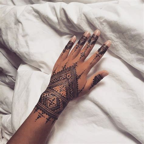 Tribal design on her hand. #selfmade #henna #hennatattoo #hennadesign #mendhi # ...