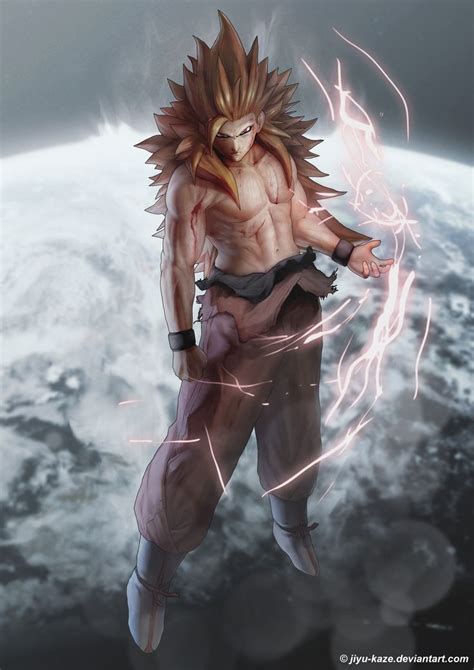 Goku anime hairstyles male real life. Bleeding God (ssjg Goku) by =Jiyu-Kaze on deviantART ...