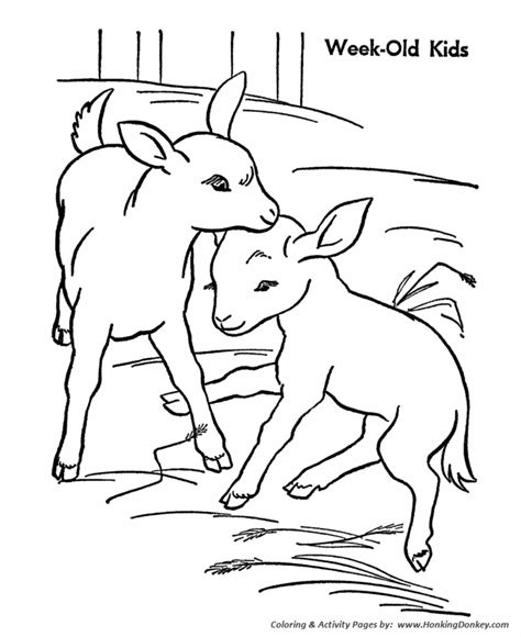 10 cute goat coloring pages for your toddler. Farm animal coloring page Goat | Goat Kids | Farm animal ...