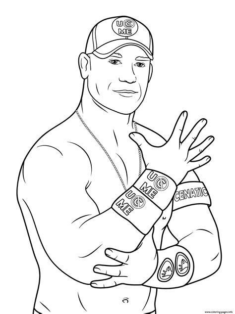 This wrestler john cena coloring page is the most beautiful among all coloring sheets. John Cena Coloring Page Coloring Pages Printable