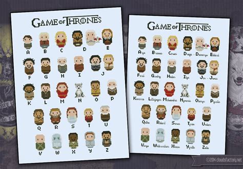 194 best cross stitch alphabet free brush downloads from the brusheezy community. Game of Thrones alphabet sampler - Digital Cross Stitch ...