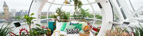You'll be assigned a capsule on check in. London Eye capsule transformed into rainforest-inspired tiny home