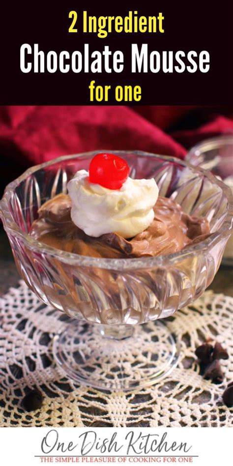 I have adapted his recipe and do give you some additional ingredient option in the tips, and we photographed it with a dollop of cream and a sprinkling of extra chocolate, but the recipe is truly as pared down as it gets. Easy 2 ingredient chocolate mousse recipe made with just ...