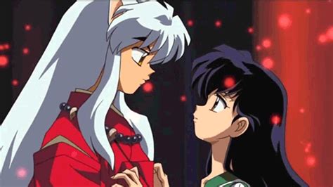 They want their lips to come in contact. inuyasha and kagome kiss | Tumblr