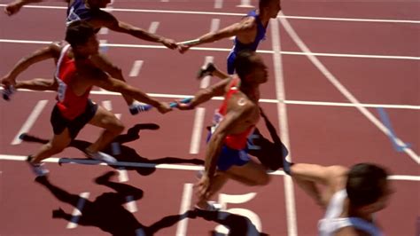 You can track up to 50 people by clicking on the participant icon on the upper part of. Relay Race / Olympic Stadium / Australia | HD Stock Video ...