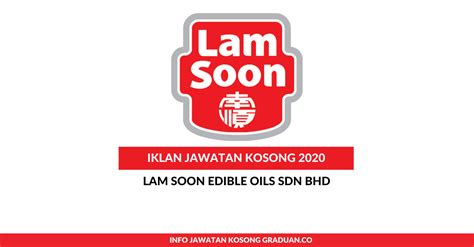 Deluxe diamond (m) sdn bhd eco design sdn bhd depromart sdn bhd leo consulting dacwin sdn bhd hai kuang packing sdn bhd cyl food sdn bhd nlg intertech sdn bhd chop guan seng mecomb malaysia sdn bhd gmc solutions sdn. Permohonan Jawatan Kosong Lam Soon Edible Oils Sdn Bhd ...