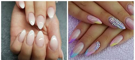 The almond acrylic nails shorter point allows for more nail strength than the sharper and longer point of. Almond nails 2018: fashionable and interesting almond nail ...