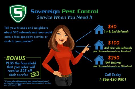 Our main goal is to safely and effectively protect by maintaining the highest standards, abc will identify and incorporate the best possible pest control services for your situation. Refer A Friend and Earn $50 - Sovereign Pest Control