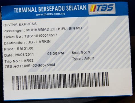 Kami terima pelbagai kaedah pembayaran seperti kad kredit, perbankan online termasuk maybank2u, cimb clicks dan banyak lagi. ZulkifliMN.blogspot.com: Terminal Bersepadu Selatan (TBS)