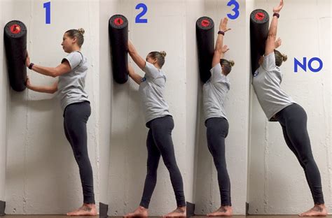 Your ears should be stacked above your shoulders, hips, knees, and ankles. Stretch of the Week: Tricep and Lat Wall Stretch - Athletico