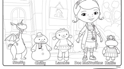 Disney junior orders a second season of t.o.t.s. Doc Mcstuffins and Friends at the Clinic | Coloring Pages ...