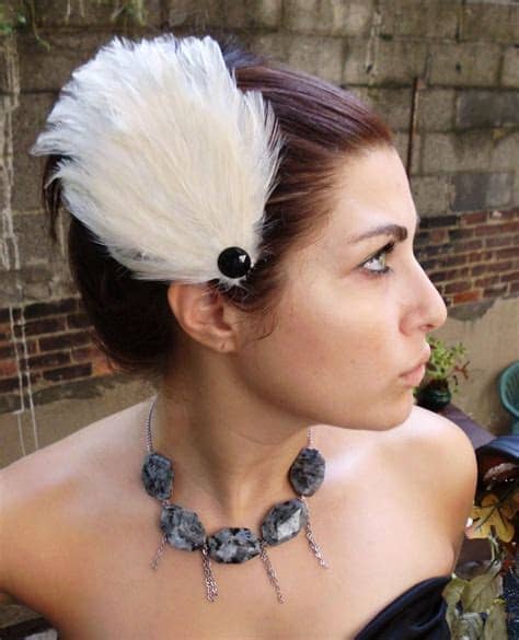 ··· gorgeous hair fascinator black sinamay flower hair band feather fascinator. Handmade Sale Black Swan Feather Hair Fascinators Set Of 2 ...