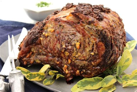 Place beef on a rack on a rimmed baking sheet. Herb Crusted Standing Rib Roast with Mustard-Horseradish ...