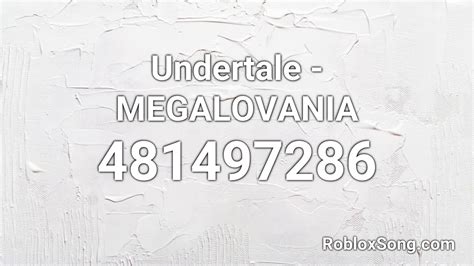 If you are enjoying this roblox id, then don't forget to share it with your friends. Undertale - MEGALOVANIA Roblox ID - Roblox Music Code ...