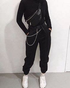 Read more blacktomboy dance : Cargo Pants with Marble Chain - Black | Tomboy style ...
