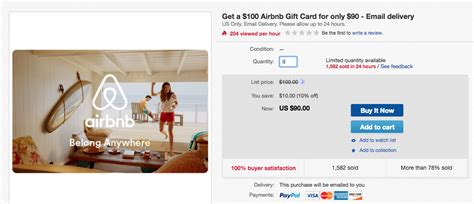 Gift card terms and conditions are subject to change by airbnb, please check airbnb website for more details. Save 10% off with AirBNB Gift Cards - Points with a Crew