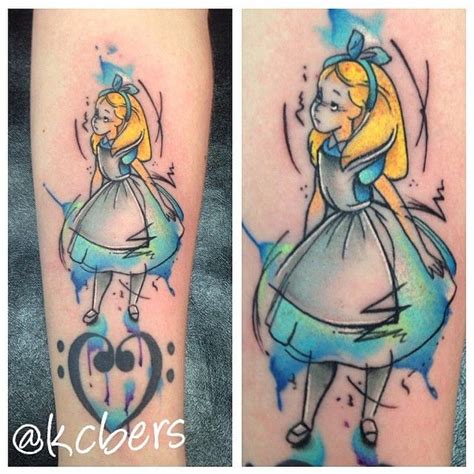 Full leg tattoo alice in wonderland : Instagram Post by FamousHuskies (@famoushuskies) | Disney ...