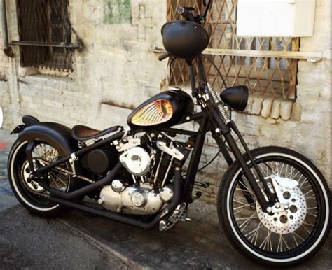 Most parts have been custom made or shipped from america including the maindrive frisco mid controls, after hours choppers brass led brake/indicator light combo, sullys solo seat, relocated mini speedo, chain conversion kit. FOR SALE IRON HEAD SPORTSTER BOBBER - Malibu Motorcycle Works