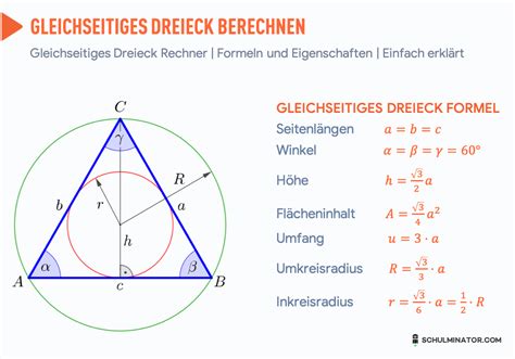 Den flächeninhalt eines dreiecks (a) berechnest du, indem du die länge der grundseite g mit der zugehörigen höhe h multiplizierst und das produkt durch 2 dividierst Gleichseitiges Dreieck einfach berechnen | Gleichseitiges ...