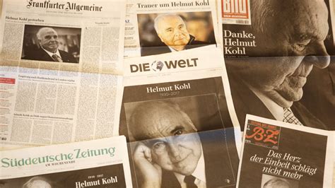 Große lokalblätter mit deutschlandweitem vertrieb. Deutschland und die Welt verneigen sich vor Helmut Kohl ...