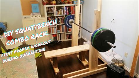 Never fear, you can actually create a home gym on a budget by making these cool ideas for diy exercise equipment. EASY AND CHEAP DIY WOODEN SQUAT/BENCH COMBO RACK PLUS FLAT ...