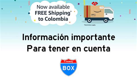 Publica tu libro en kindle. Envíos gratis de Amazon a Colombia: NO en todos los casos. Ten en cuenta: - Freeway BOX