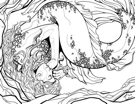 Pin by Diane Perkins on adult coloring | Mermaid coloring ... Beautiful mermaid barbie coloring pages.