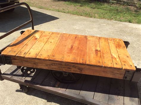 Nutting cart coffee table, espresso coffee table with storage, spacemaster coffee table Nutting Truck Co Cart will be at Antique Crossroads soon ...