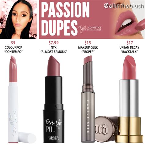 Find out if the kylie cosmetics angel lip kit is good for you! Kylie Cosmetics Passion Silver Series Lipstick Dupes - All ...