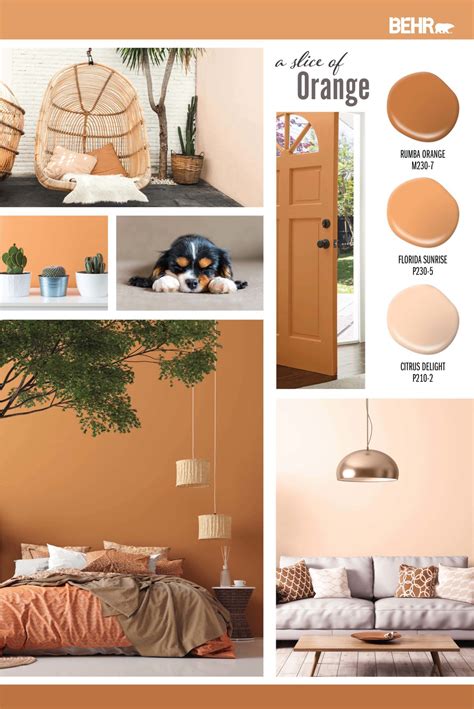 In this case, a darker brown. A Slice of Orange - Colorfully BEHR | Orange paint colors ...